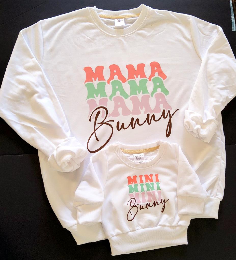 Mama & Mini Bunny Matching Sweatshirts 🐰🌸